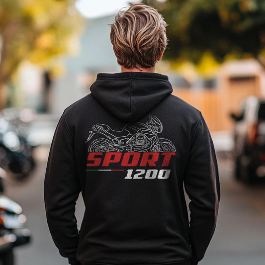 Moto Guzzi 1200 Sport 2006 - 2013 Inspired Hoodie - Motorcycle Sweatshirt for Riders