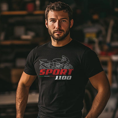 Moto Guzzi 1100 Sport 1995 - 2000 Inspired T-Shirt - Motorcycle Tee Shirt for Riders