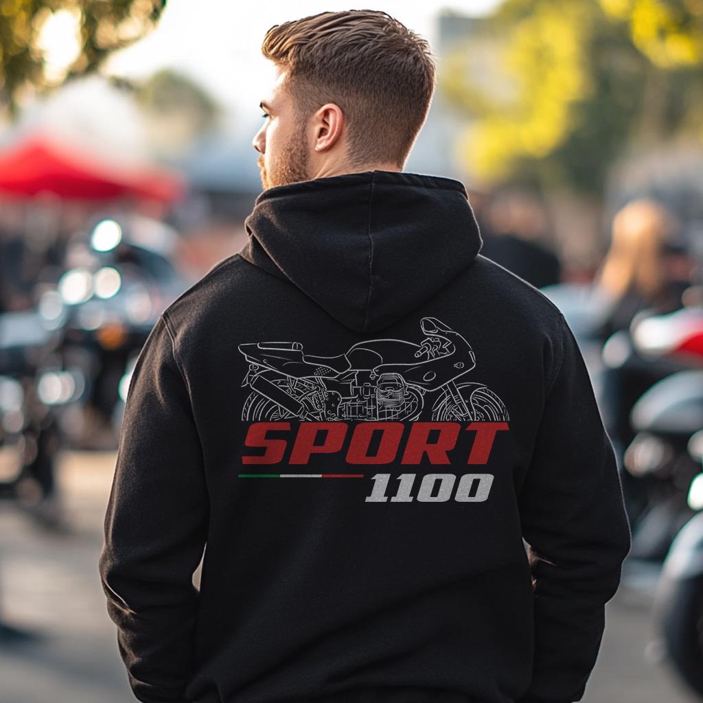 Moto Guzzi 1100 Sport 1995 - 2000 Inspired Hoodie - Motorcycle Sweatshirt for Riders