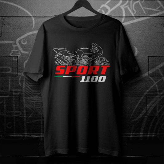 Moto Guzzi 1100 Sport 1995 - 2000 Inspired T-Shirt - Motorcycle Tee Shirt for Riders