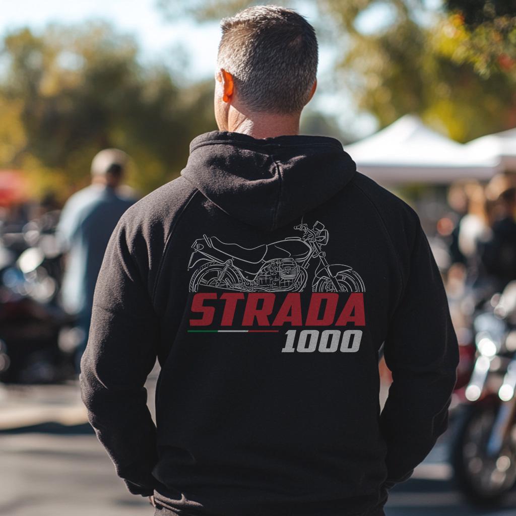 Moto Guzzi 1000 Strada 1992 - 1994 Inspired Hoodie - Motorcycle Sweatshirt for Riders