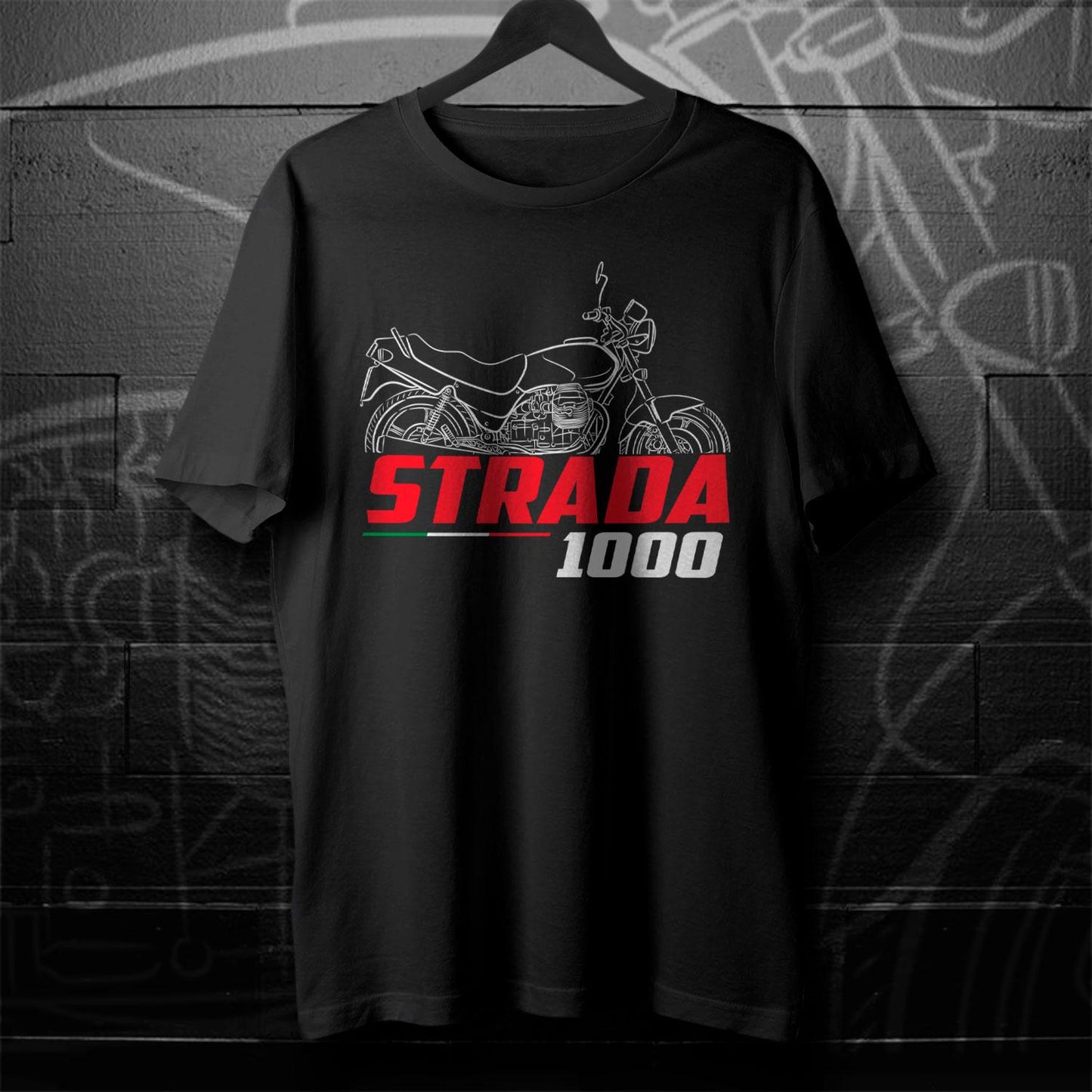 Moto Guzzi 1000 Strada 1992 - 1994 Inspired T-Shirt - Motorcycle Tee Shirt for Riders