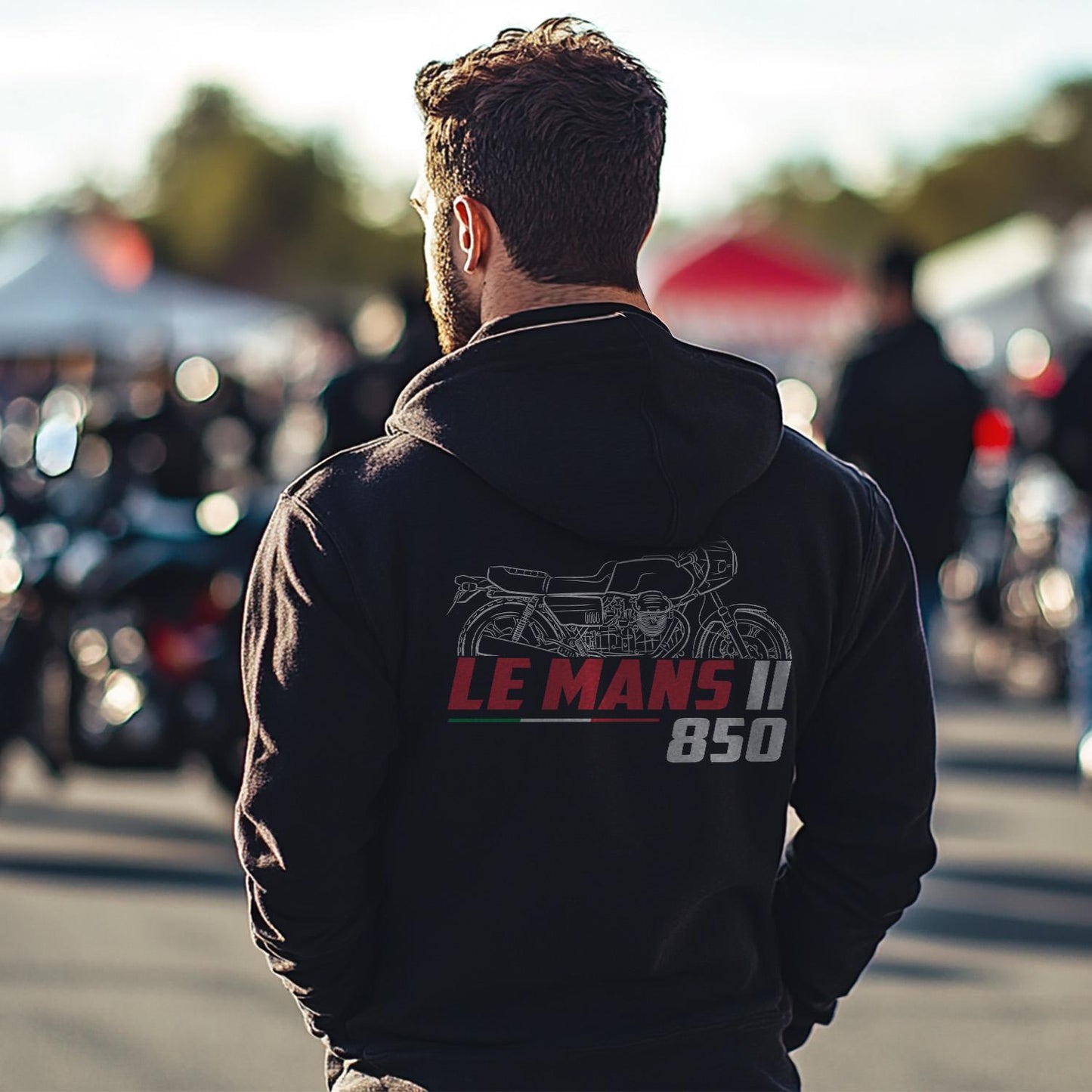 Moto Guzzi 850 Le Mans II 1978 - 1982 Inspired Hoodie - Motorcycle Sweatshirt for Riders