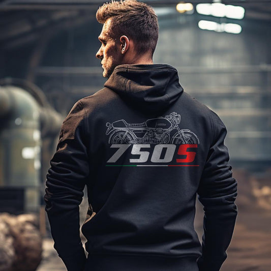 Moto Guzzi 750S Inspired Hoodie - Motorcycle Sweatshirt for Riders