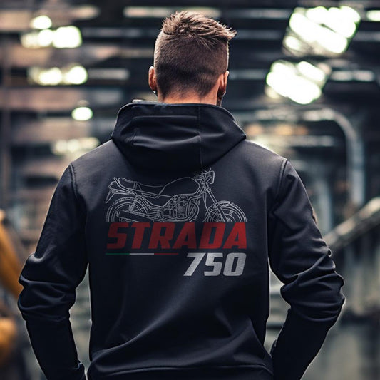 Moto Guzzi 750 Strada 1992 - 1994 Inspired Hoodie - Motorcycle Sweatshirt for Riders