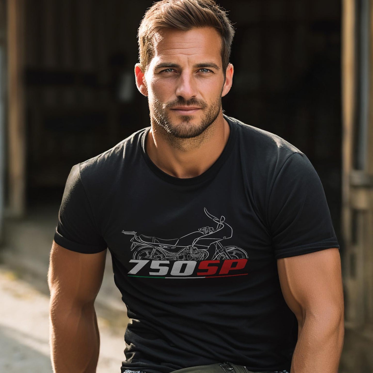 Moto Guzzi 750 SP 1989 - 1991 Inspired T-Shirt - Motorcycle Tee Shirt for Riders