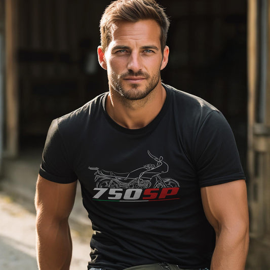 Moto Guzzi 750 SP 1989 - 1991 Inspired T-Shirt - Motorcycle Tee Shirt for Riders