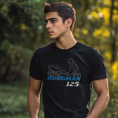 Suzuki Burgman 125 Inspired T-Shirt - Motorcycle Tee Shirt for Riders