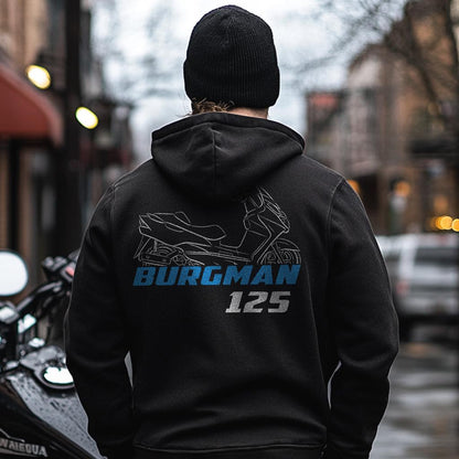 Suzuki Burgman 125 Inspired Hoodie - Motorcycle Sweatshirt for Riders