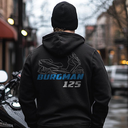 Suzuki Burgman 125 Inspired Hoodie - Motorcycle Sweatshirt for Riders