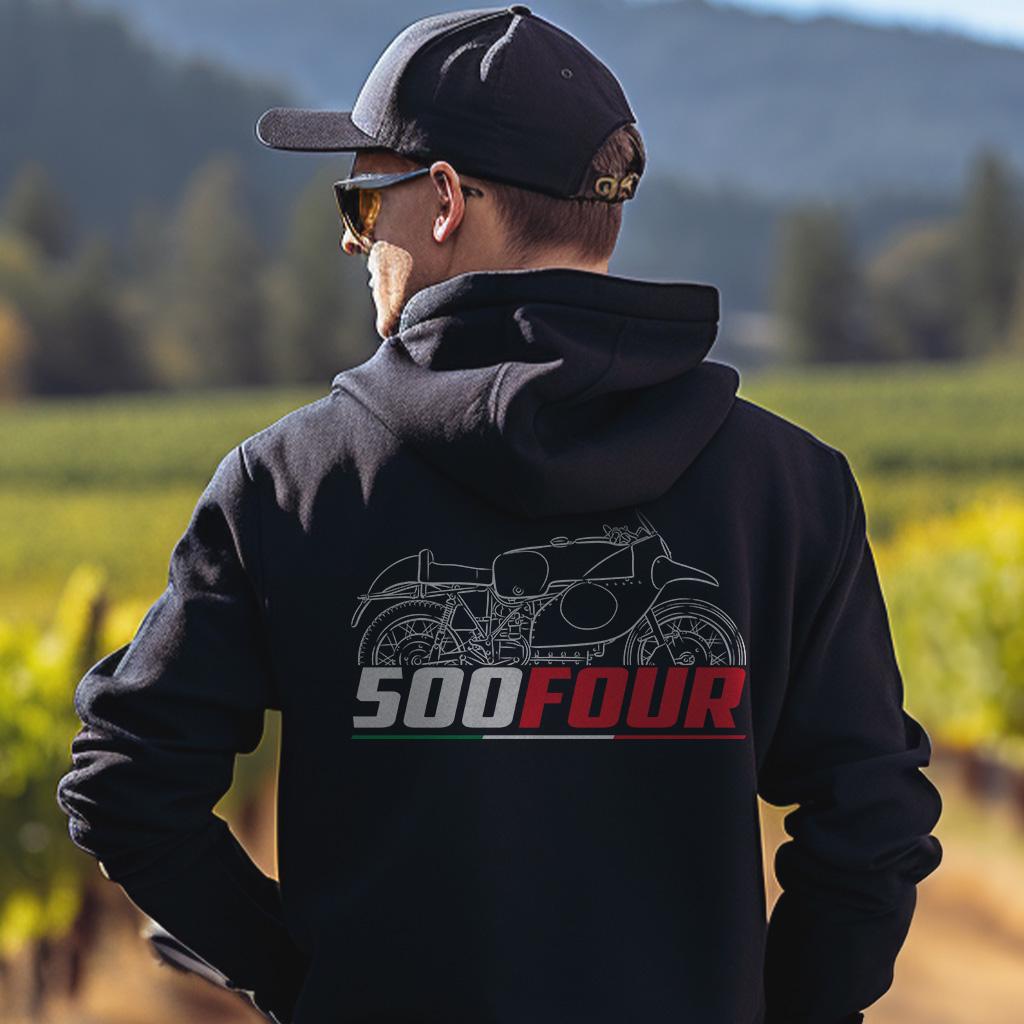 Moto Guzzi 500 Four 1952 - 1954 Inspired Hoodie - Motorcycle Sweatshirt for Riders