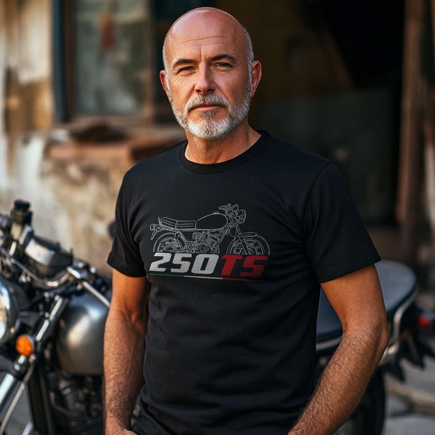 Moto Guzzi 250 TS 1974 - 1982 Inspired T-Shirt - Motorcycle Tee Shirt for Riders