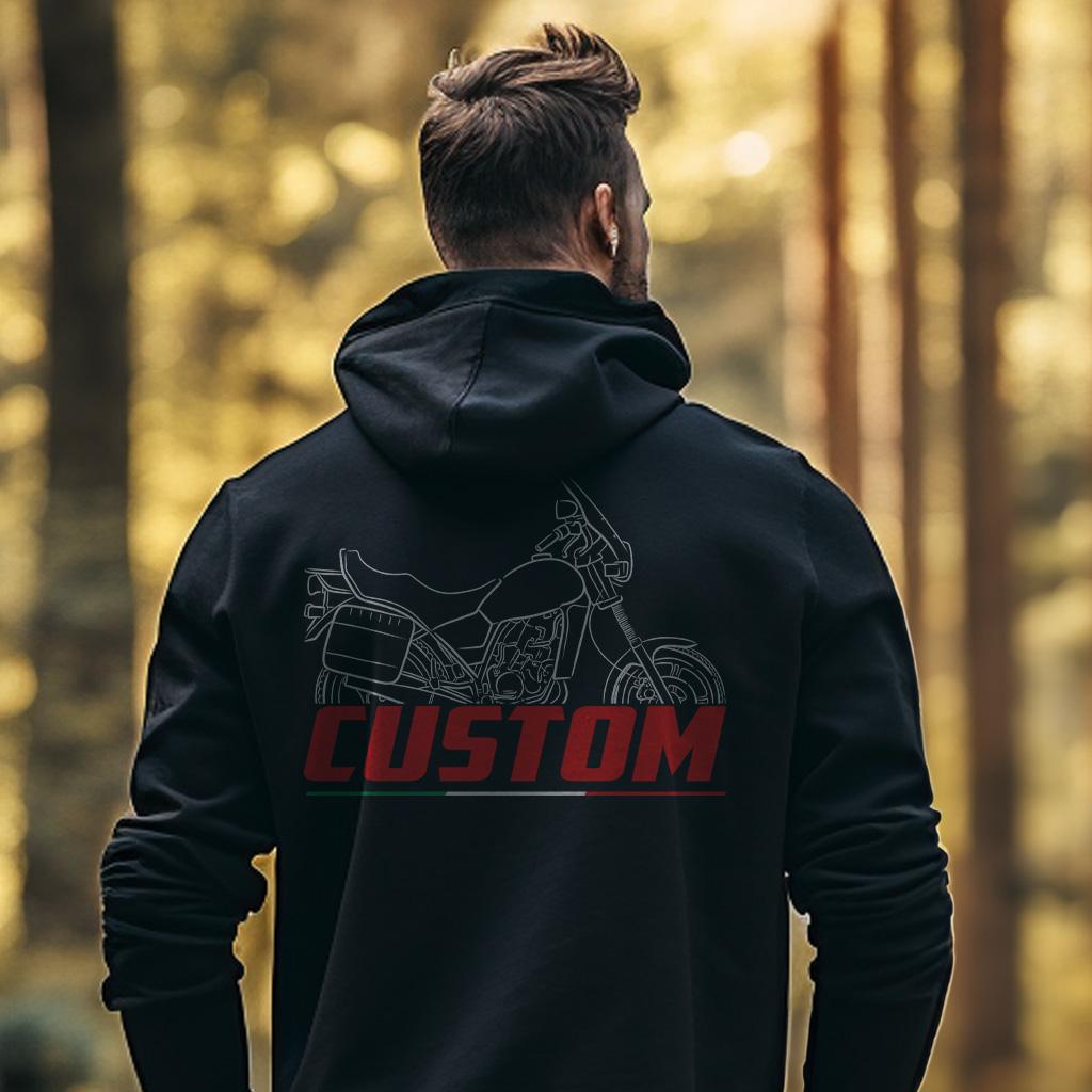 Moto Guzzi Custom 125 1985 - 1995 Inspired Hoodie - Motorcycle Sweatshirt for Riders