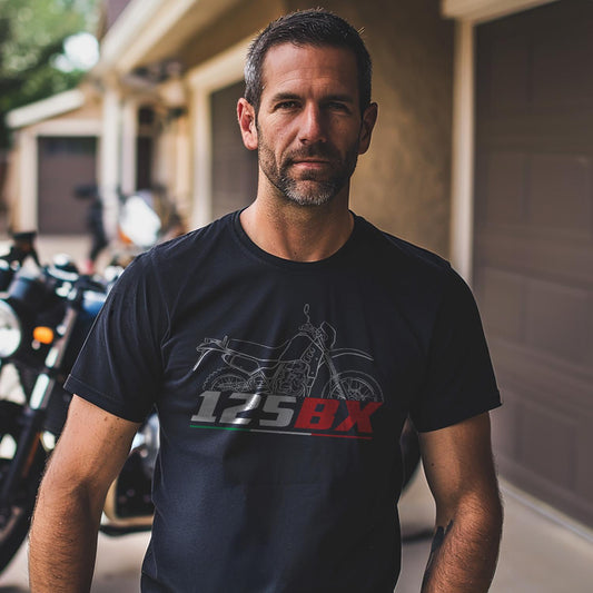 Moto Guzzi 125 BX 1985 - 1989 Inspired T-Shirt - Motorcycle Tee Shirt for Riders