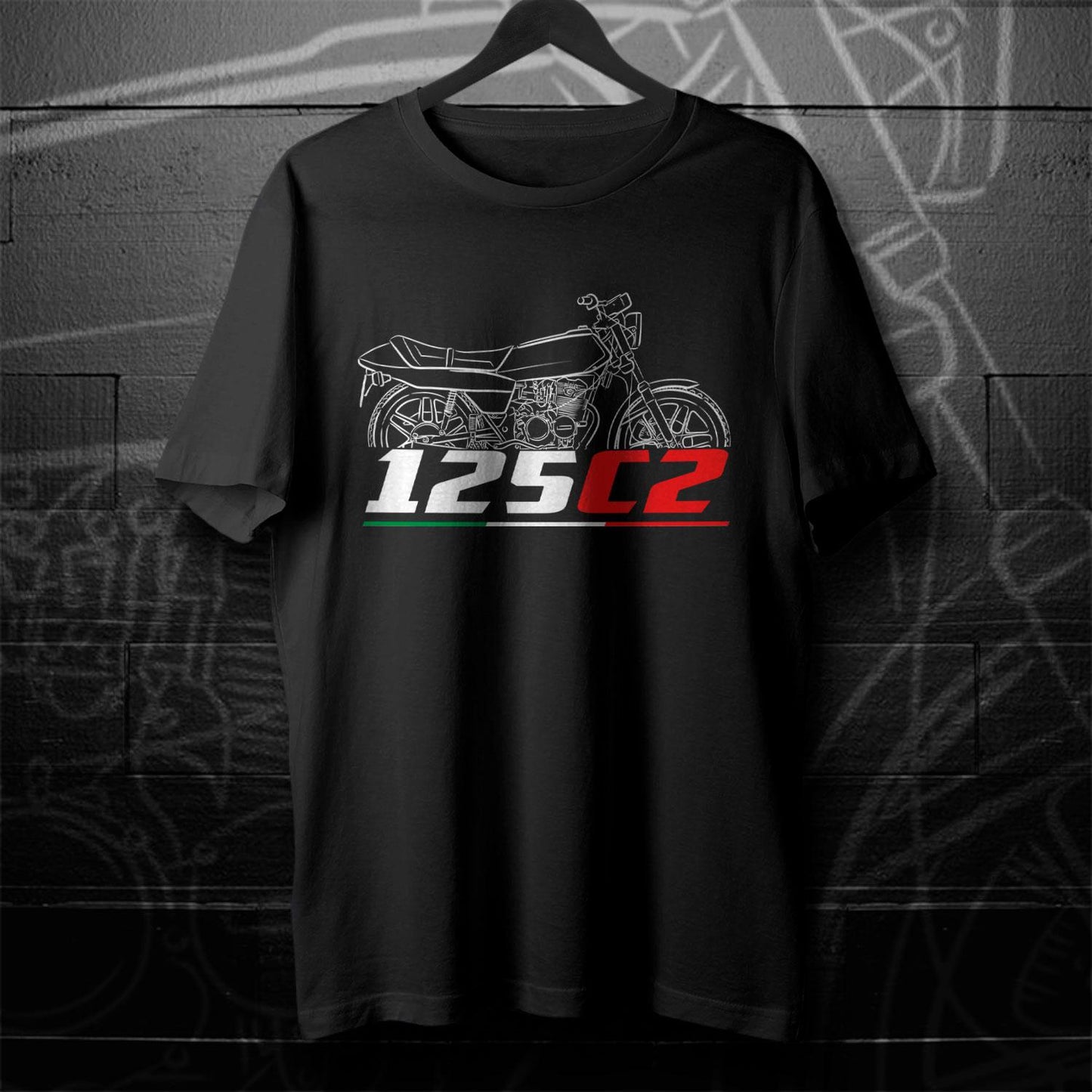 Moto Guzzi 125 2C 4T 1979 - 1981 Inspired T-Shirt - Motorcycle Tee Shirt for Riders