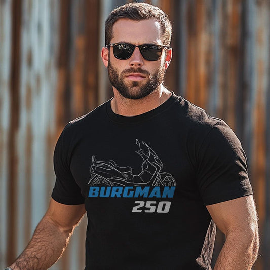 Suzuki AN250 Burgman ( Skywave 250 ) Inspired T-Shirt - Motorcycle Tee Shirt for Riders