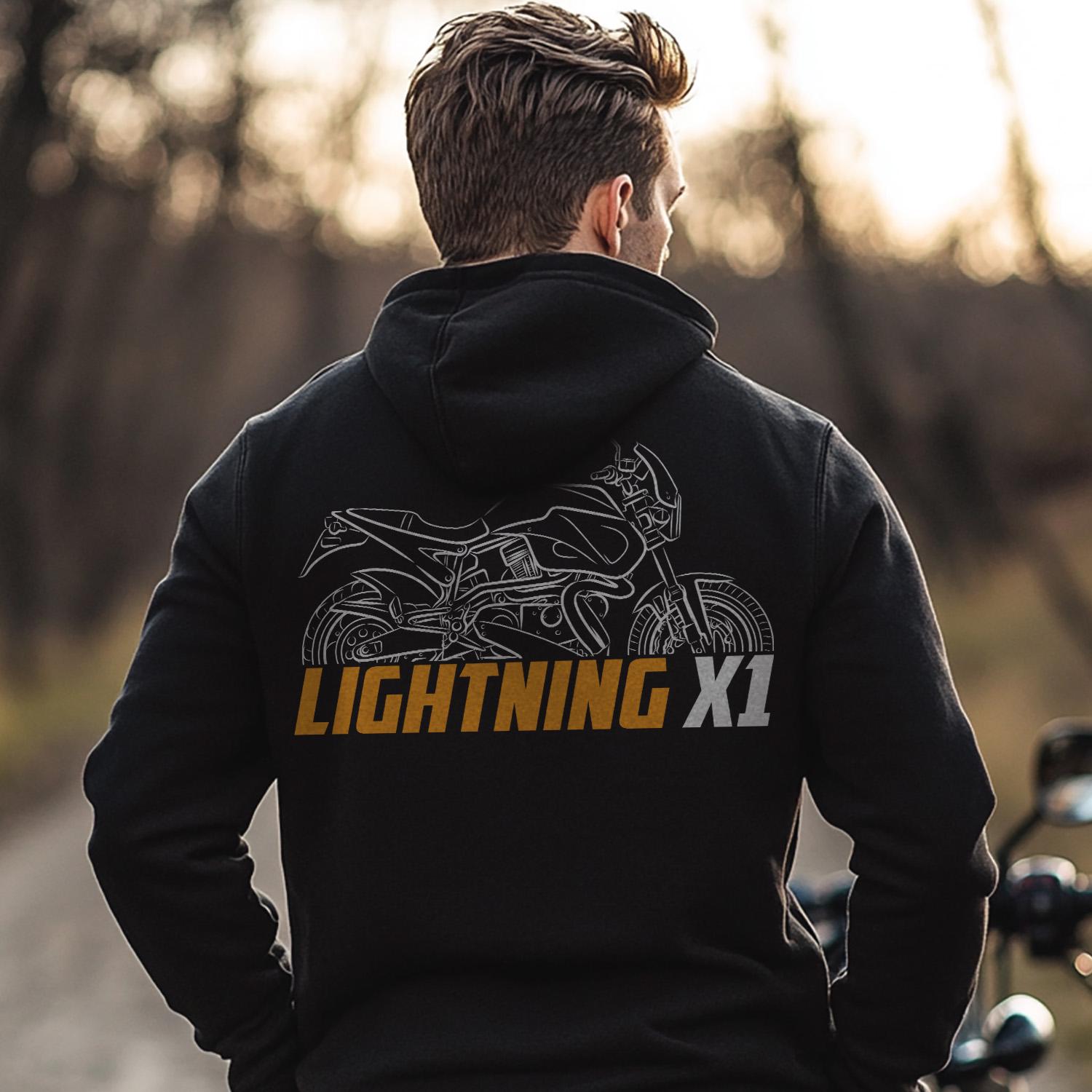 Buell X1 Lightning 1999 - 2002 Inspired Hoodie - Motorcycle Sweatshirt for Riders