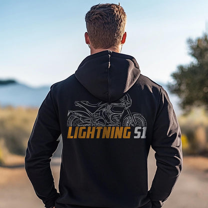 Buell S1 Lightning 1996 - 1998 Inspired Hoodie - Motorcycle Sweatshirt for Riders