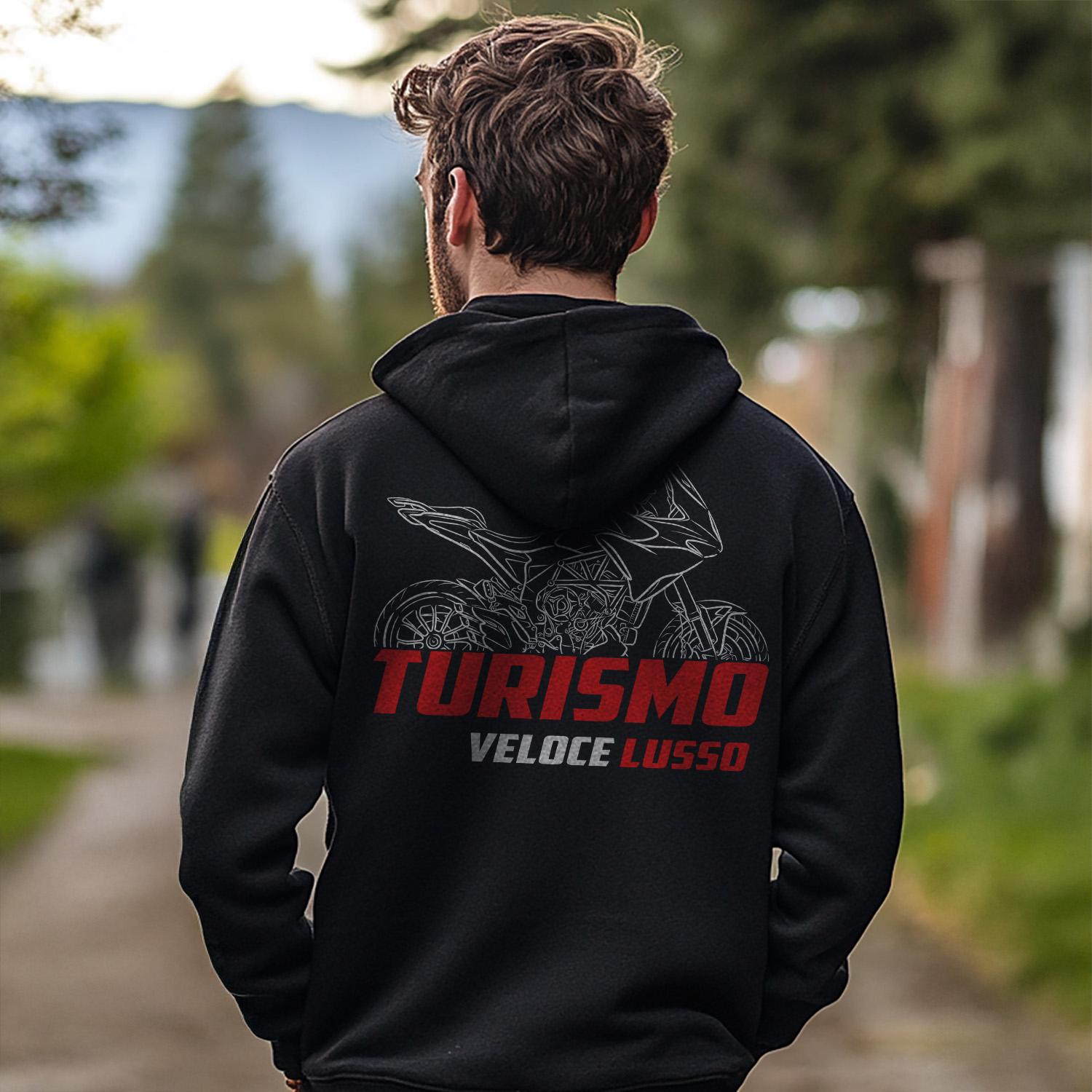 MV Agusta Turismo Veloce Lusso Inspired Hoodie - Motorcycle Sweatshirt for Riders