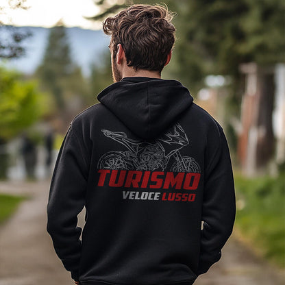 MV Agusta Turismo Veloce Lusso Inspired Hoodie - Motorcycle Sweatshirt for Riders