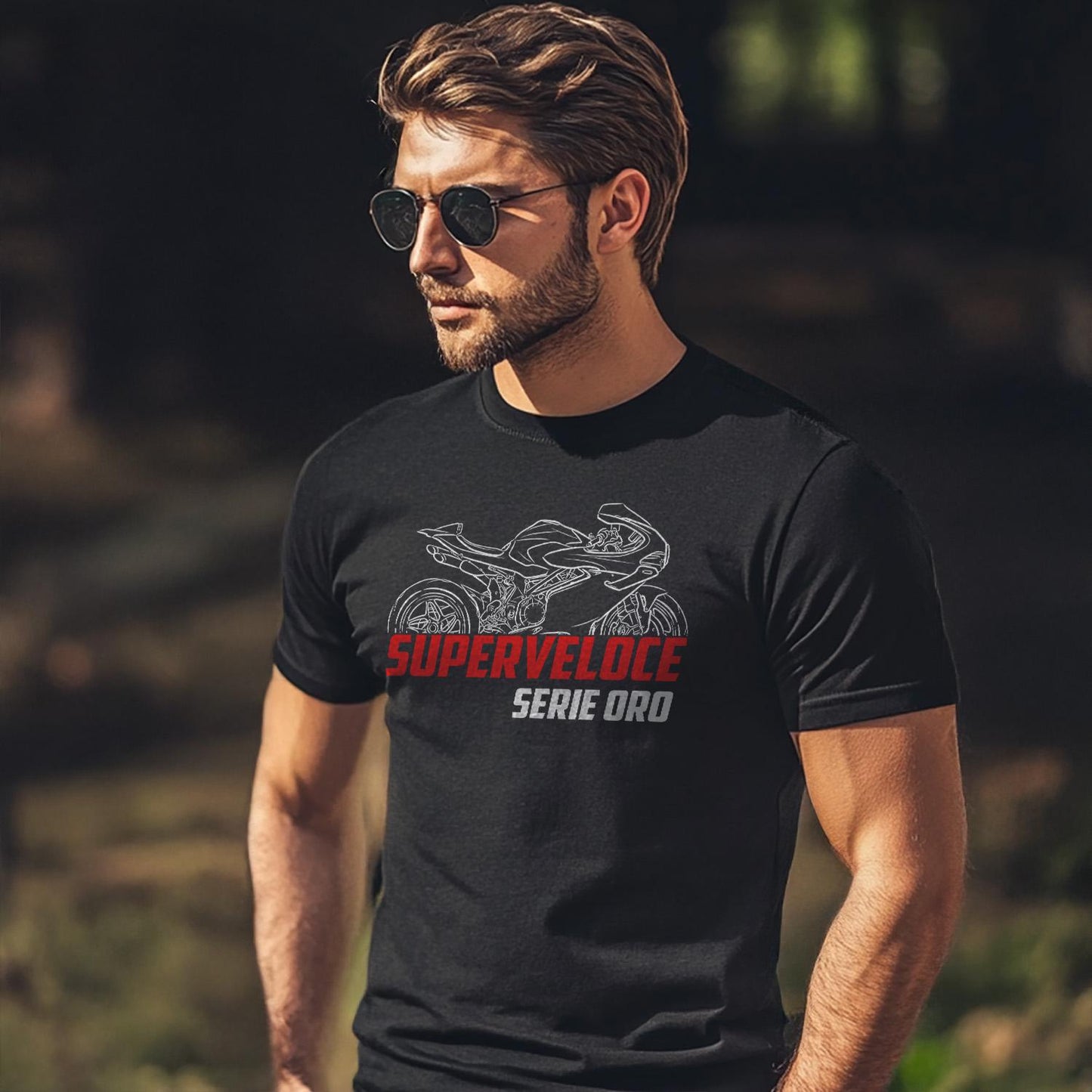 MV Agusta Superveloce 1000 Serie Oro 2023 - 2025 Inspired T-Shirt - Motorcycle Tee Shirt for Riders