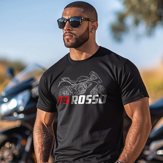 MV Agusta F3 Rosso 2021 Inspired T-Shirt - Motorcycle Tee Shirt for Riders