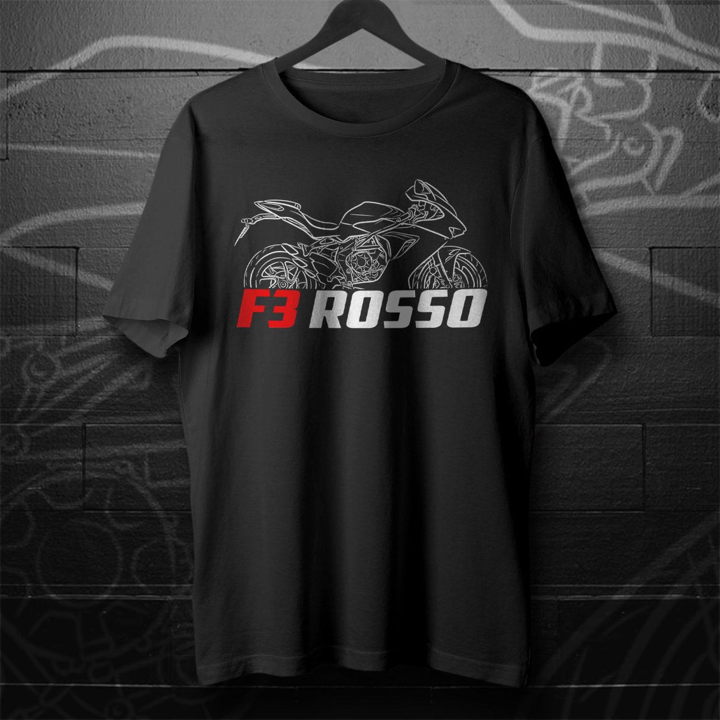 MV Agusta F3 Rosso 2021 Inspired T-Shirt - Motorcycle Tee Shirt for Riders