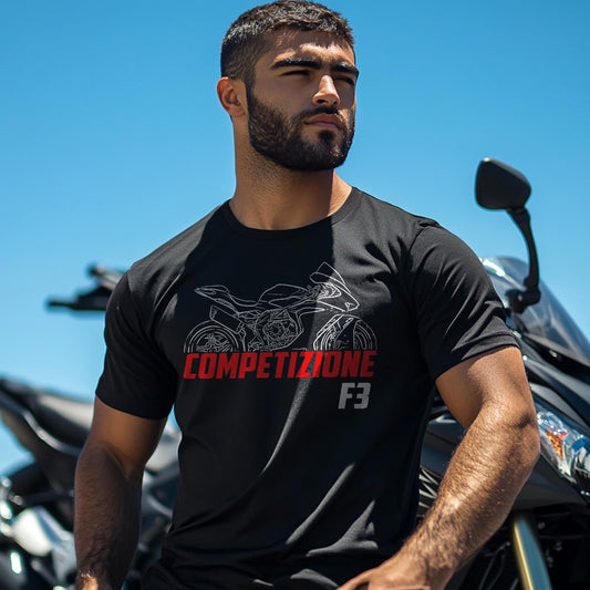 MV Agusta F3 Competizione 2025 Inspired T-Shirt - Motorcycle Tee Shirt for Riders