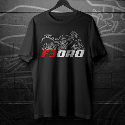 MV Agusta F3 Oro 2012 - 2013 Inspired T-Shirt - Motorcycle Tee Shirt for Riders