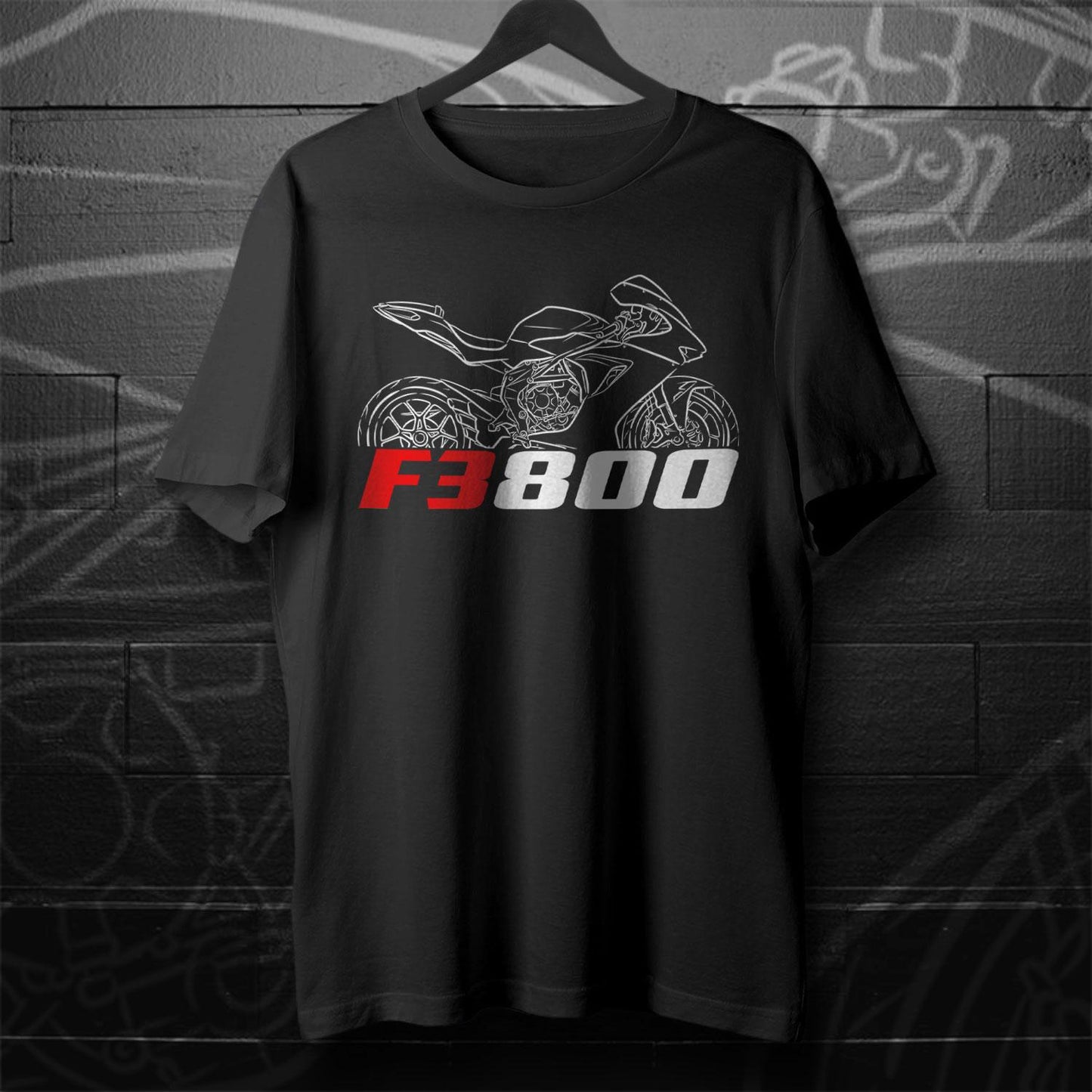 MV Agusta F3 800 2014 - 2019 Inspired T-Shirt - Motorcycle Tee Shirt for Riders