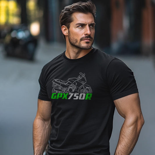 Kawasaki GPX750R Inspired T-Shirt - Motorcycle Tee Shirt for Riders