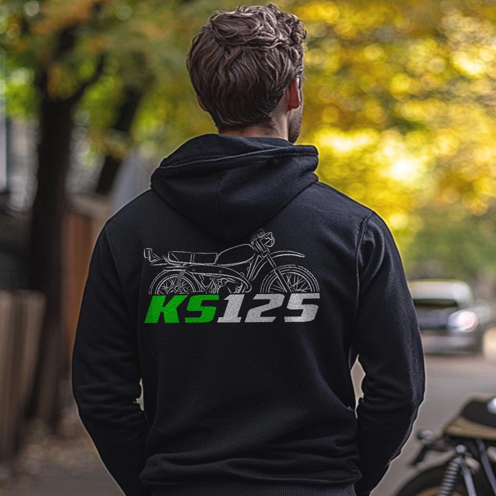 Kawasaki KS125 1974 - 1975 Inspired Hoodie - Motorcycle Sweatshirt for Riders