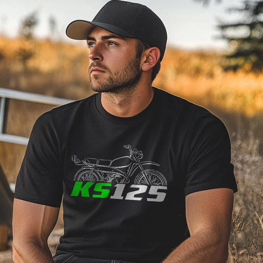 Kawasaki KS125 1974 - 1975 Inspired T-Shirt - Motorcycle Tee Shirt for Riders