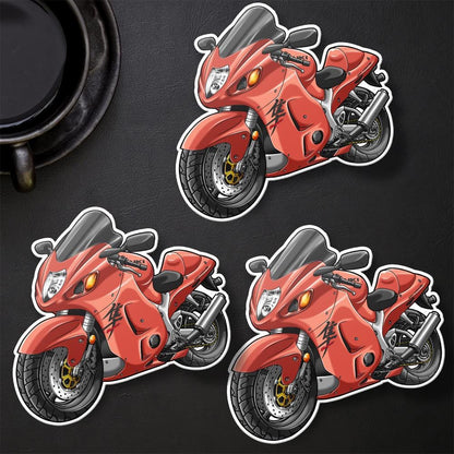 Suzuki Hayabusa 2003 Inspired Stickers - Set of 3 Motorcycle Decals