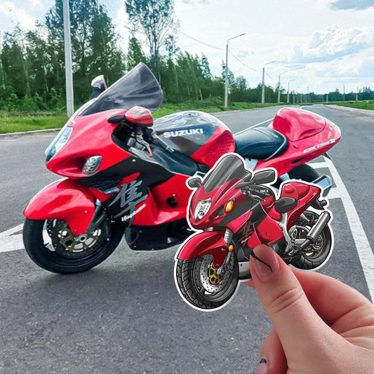 Suzuki Hayabusa 2004 Inspired Stickers - Set of 3 Motorcycle Decals