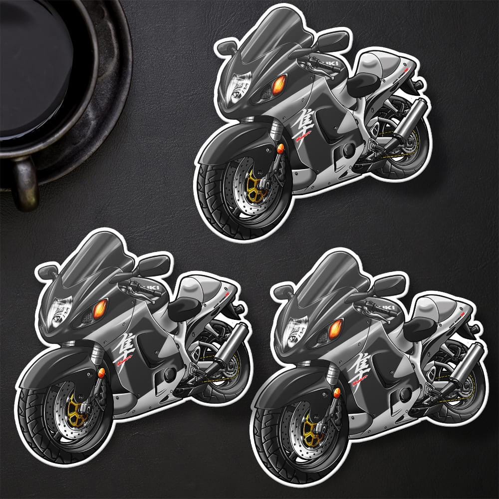 Suzuki Hayabusa 2003 Inspired Stickers - Set of 3 Motorcycle Decals