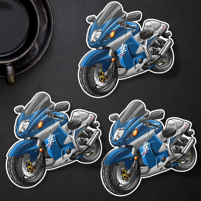 Suzuki Hayabusa 2003 Inspired Stickers - Set of 3 Motorcycle Decals
