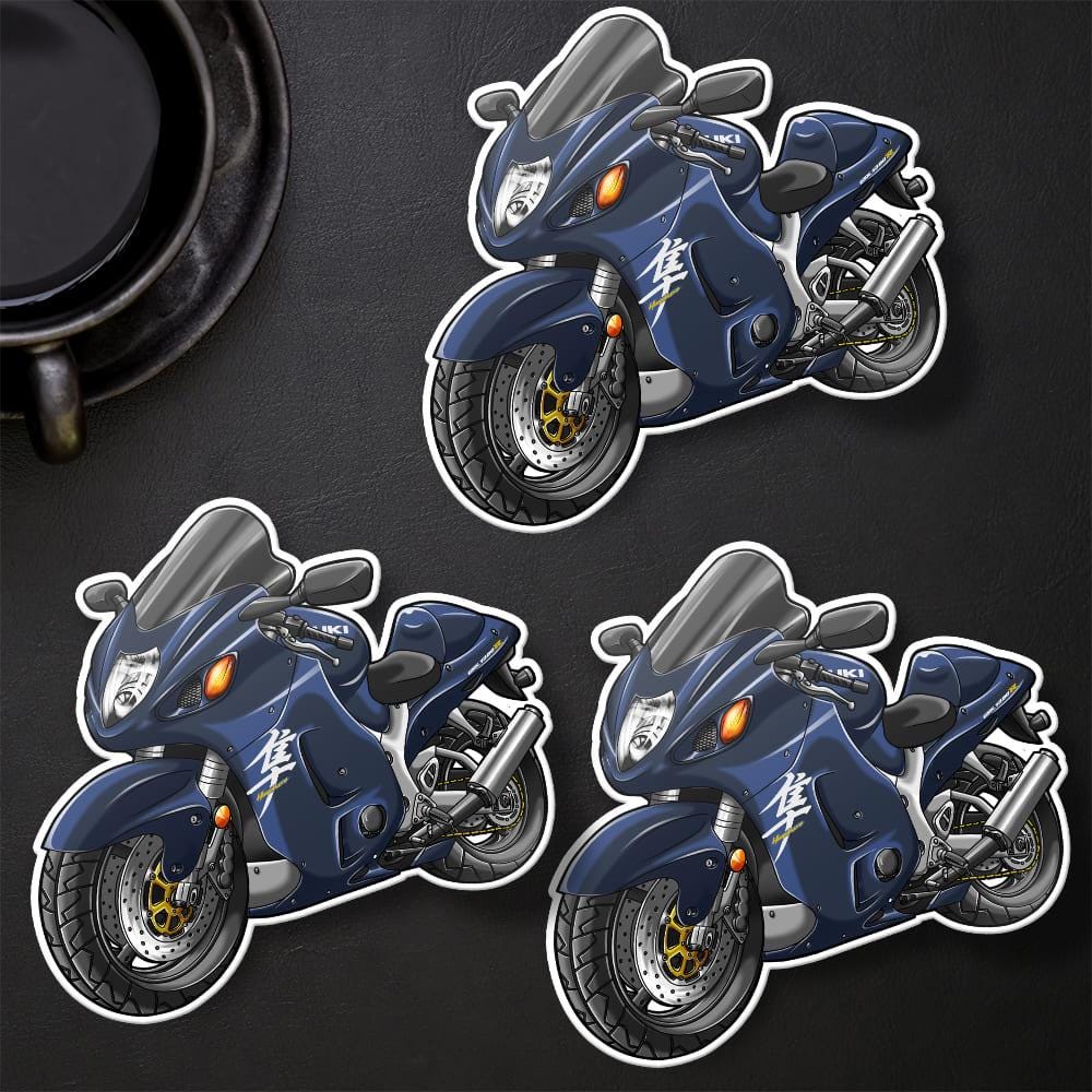 Suzuki Hayabusa 2003 Inspired Stickers - Set of 3 Motorcycle Decals