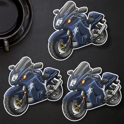 Suzuki Hayabusa 2003 Inspired Stickers - Set of 3 Motorcycle Decals