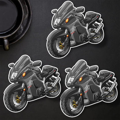 Suzuki Hayabusa 2003 Inspired Stickers - Set of 3 Motorcycle Decals