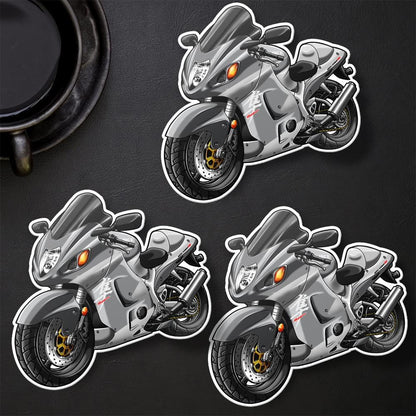 Suzuki Hayabusa 2003 Inspired Stickers - Set of 3 Motorcycle Decals