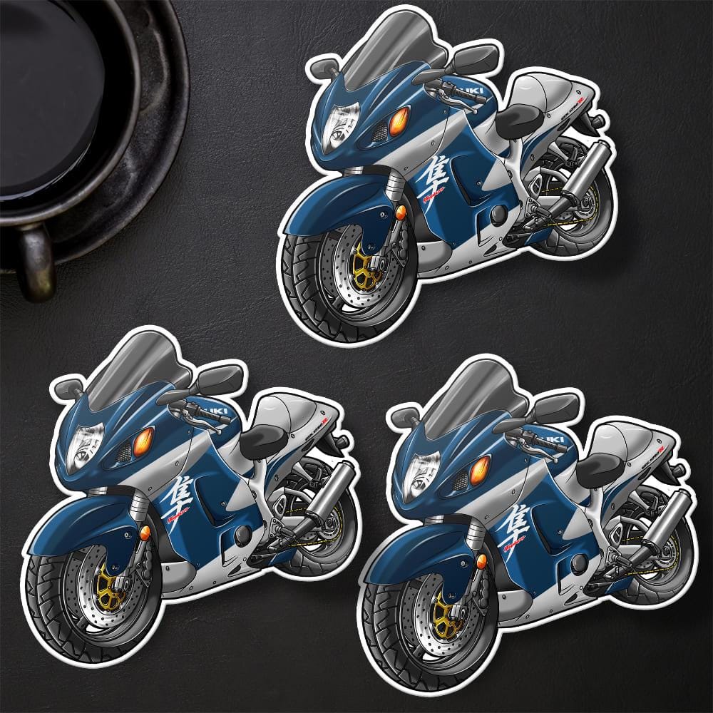 Suzuki Hayabusa 2004 Inspired Stickers - Set of 3 Motorcycle Decals
