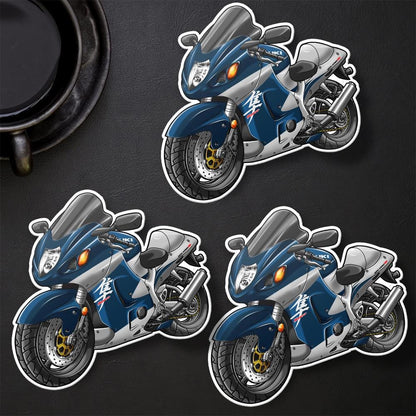 Suzuki Hayabusa 2004 Inspired Stickers - Set of 3 Motorcycle Decals