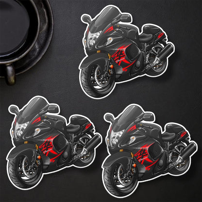 Suzuki Hayabusa 2010-11 Inspired Stickers - Set of 3 Motorcycle Decals