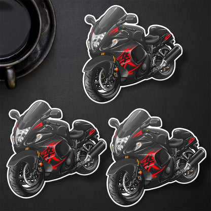 Suzuki Hayabusa 2010-11 Inspired Stickers - Set of 3 Motorcycle Decals