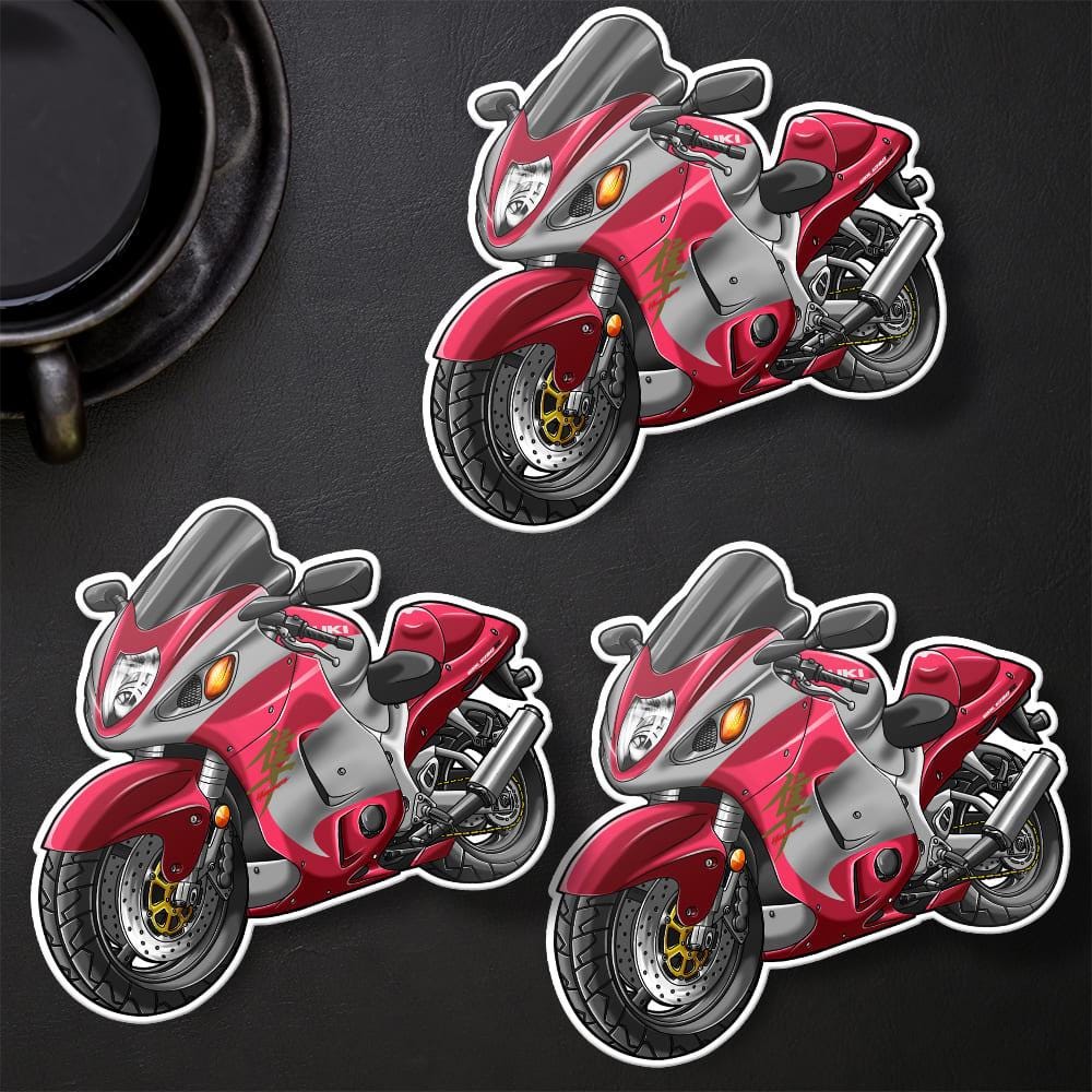 Suzuki Hayabusa 2001-02 Inspired Stickers - Set of 3 Motorcycle Decals