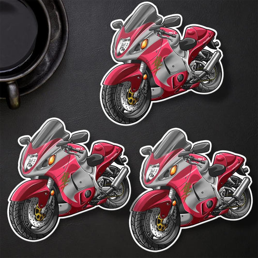 Suzuki Hayabusa 2001-02 Inspired Stickers - Set of 3 Motorcycle Decals