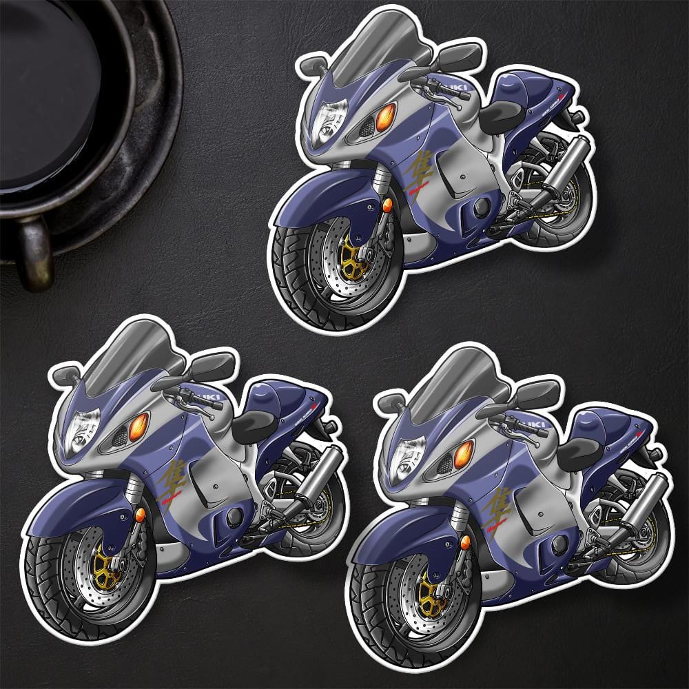 Suzuki Hayabusa 2001-02 Inspired Stickers - Set of 3 Motorcycle Decals
