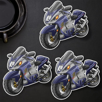 Suzuki Hayabusa 2001-02 Inspired Stickers - Set of 3 Motorcycle Decals