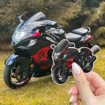 Suzuki Hayabusa 2008-09 Inspired Stickers - Set of 3 Motorcycle Decals